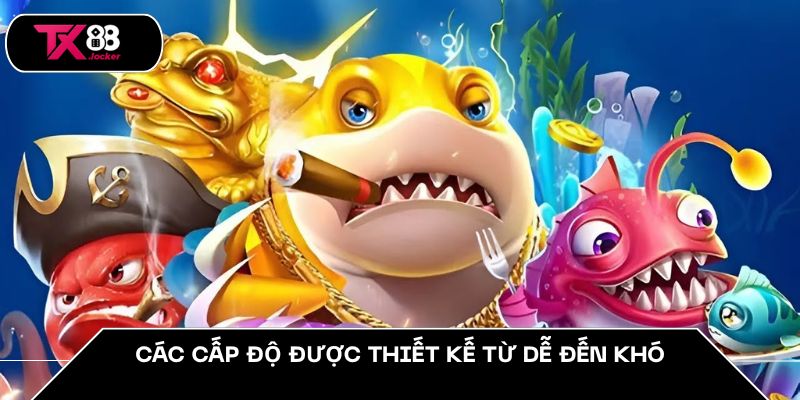 Các cấp độ được thiết kế từ dễ đến khó