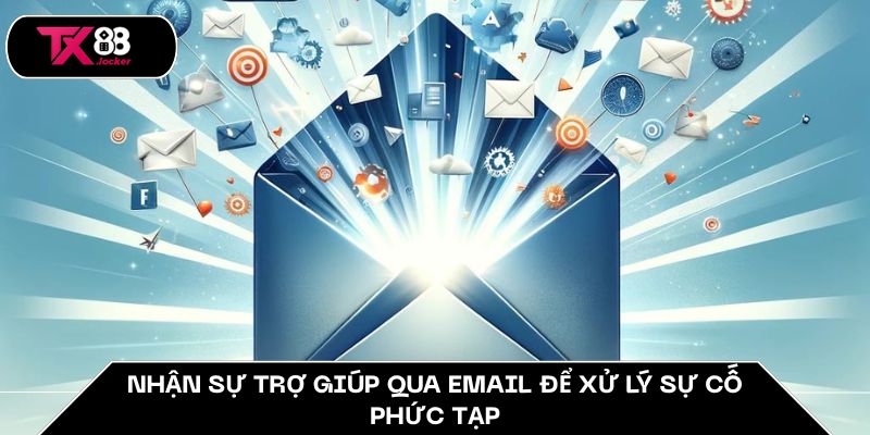 Nhận sự trợ giúp qua email để xử lý sự cố phức tạp